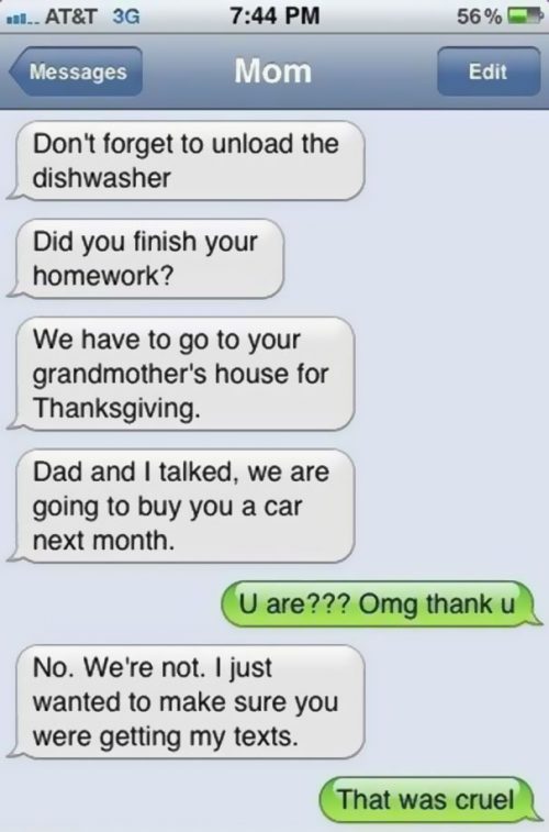 29 Funny Text Messages You Will At Some Point Have With Your Parents - QuotesHumor.com